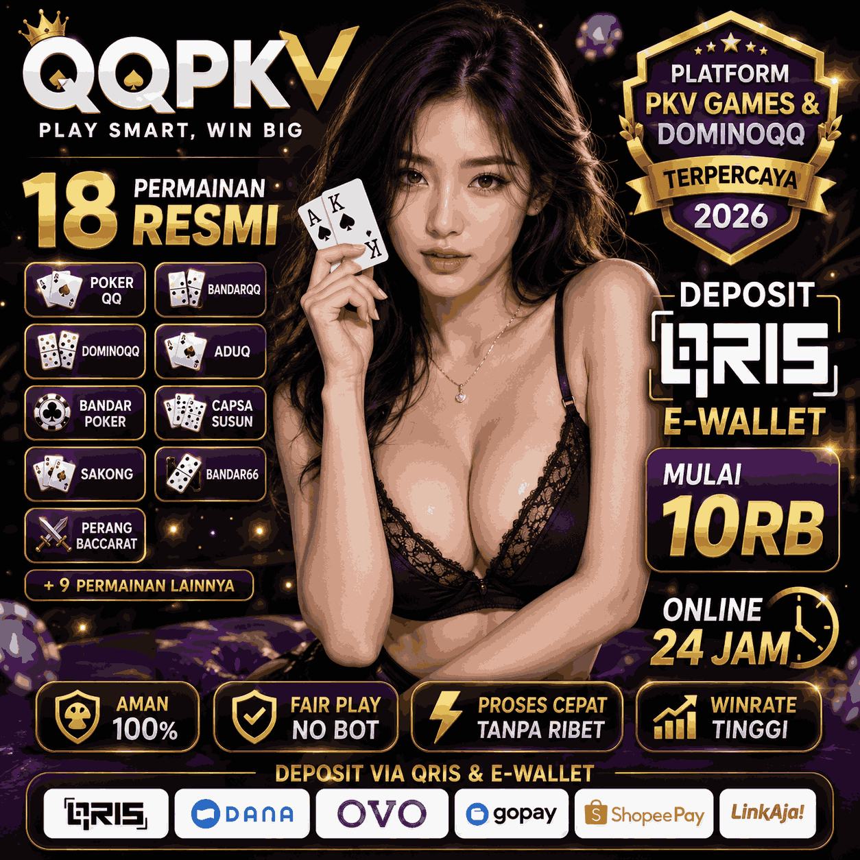 QQPKV Games: Platform Judi Poker PKV Games & DominoQQ Terbaik 2026